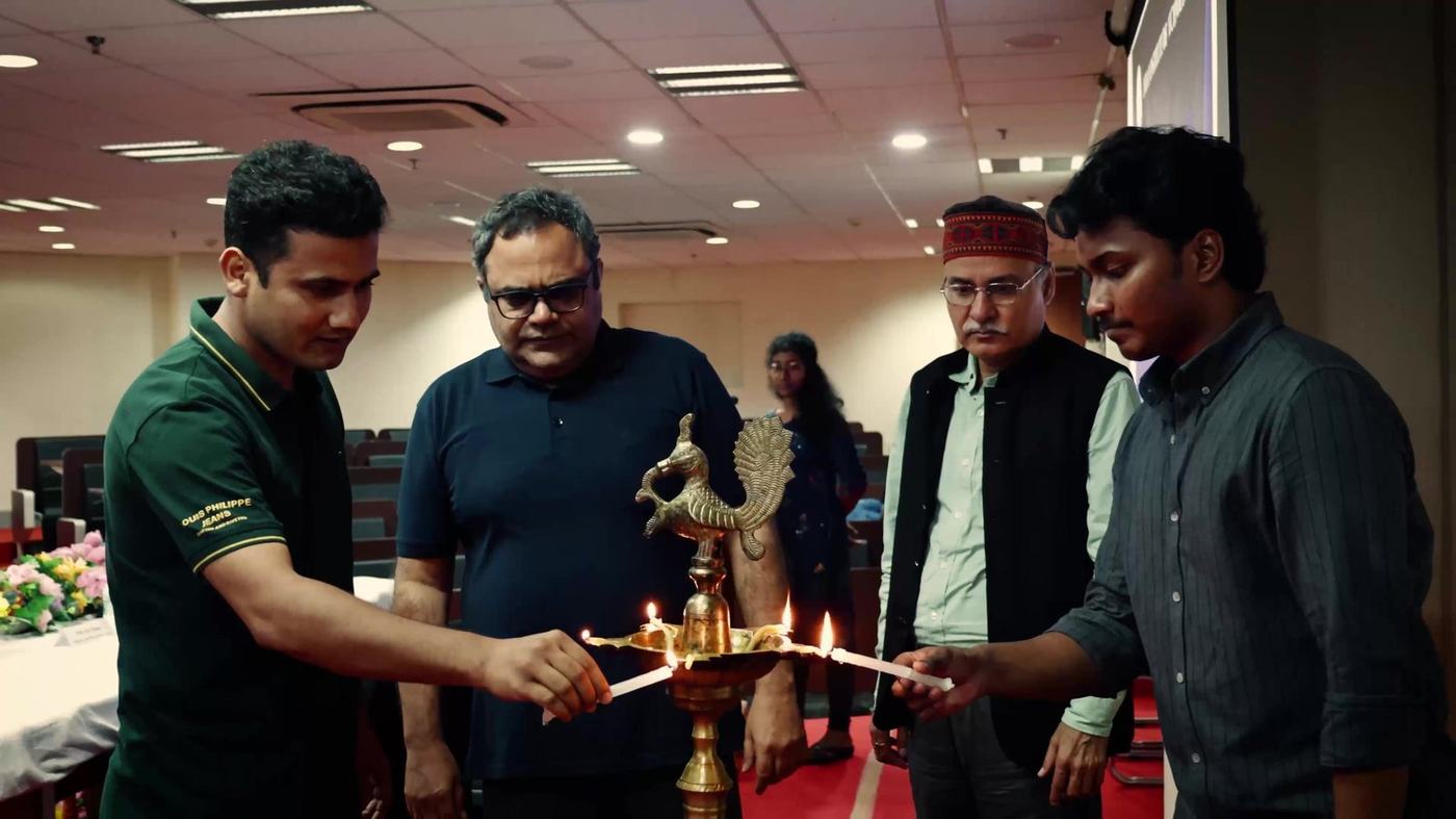Lamp lighting on opening day of the IIT Patna Campus Immersion, with Ambarish
